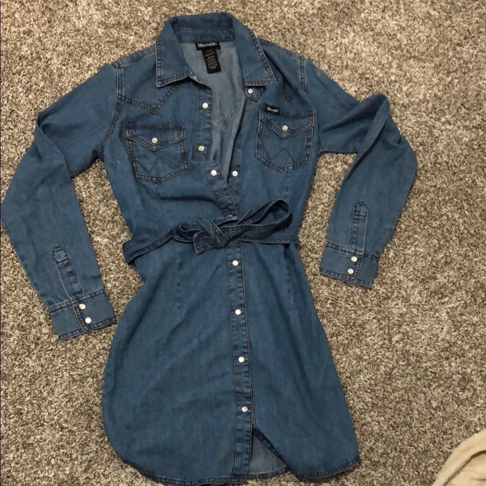 Wrangler Blue Denim Shirt Dress